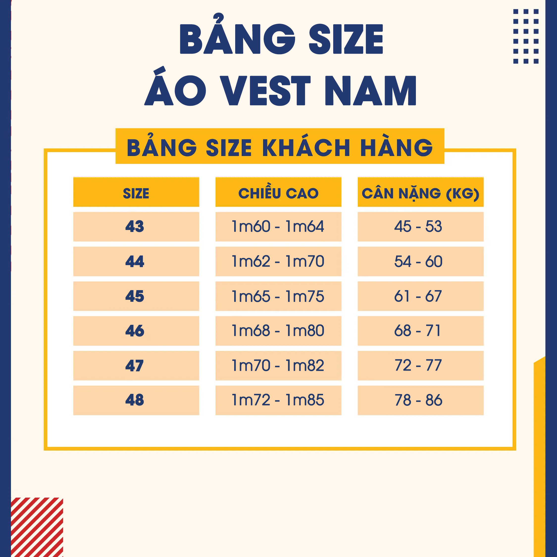 bảng size yody